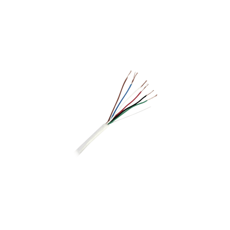 Bobina de Cable de 152 Metros de 6 x 20 AWG / BLINDADO / Color BLANCO