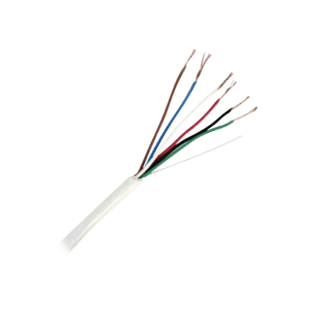 Bobina de Cable de 152 Metros de 6 x 20 AWG / BLINDADO / Color BLANCO