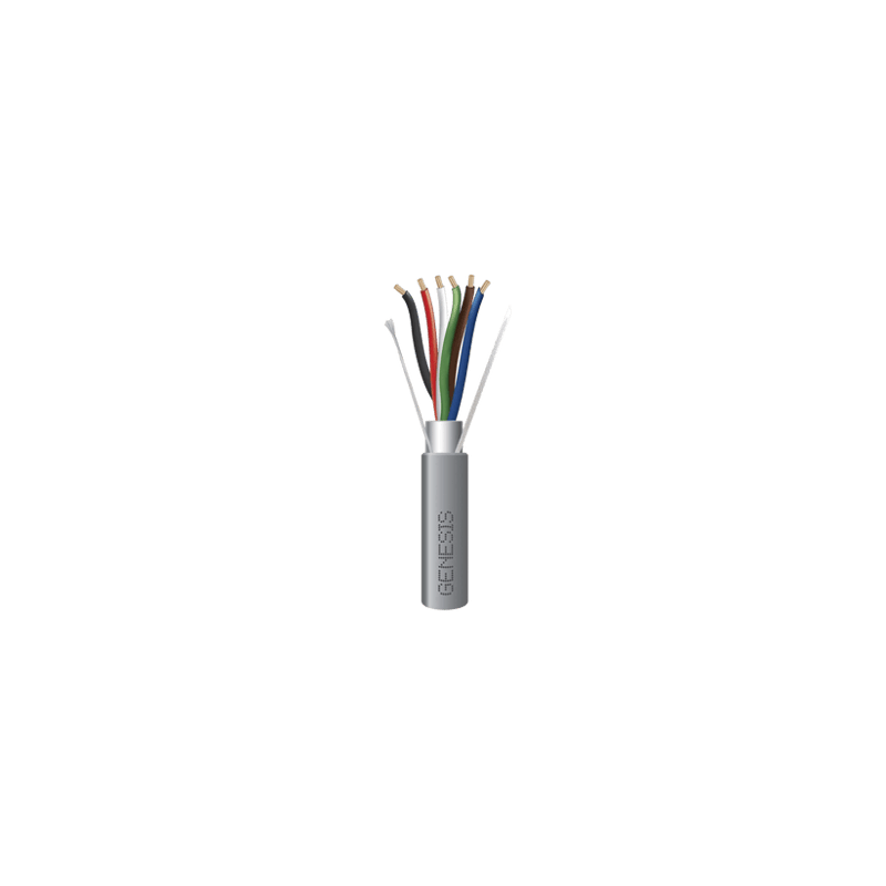 Bobina de 305 Metros de Cable / 6 x 22 AWG Blindado / Riser / Color Gr