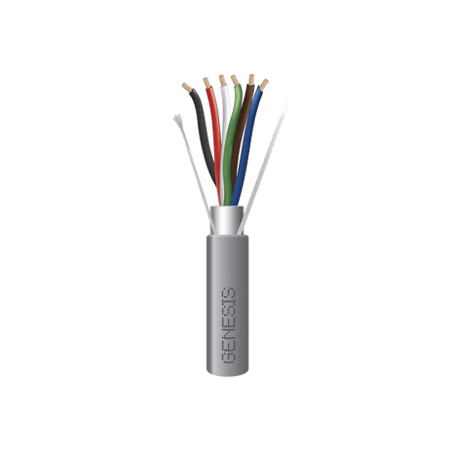 Bobina de 305 Metros de Cable / 6 x 22 AWG Blindado / Riser / Color Gr