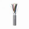 Bobina de 305 Metros de Cable / 6 x 22 AWG Blindado / Riser / Color Gr