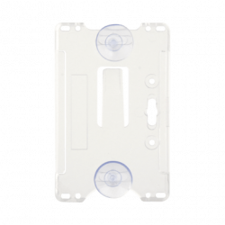 Porta tarjeta de plastico ABS / Transparente / Compatible con tarjetas
