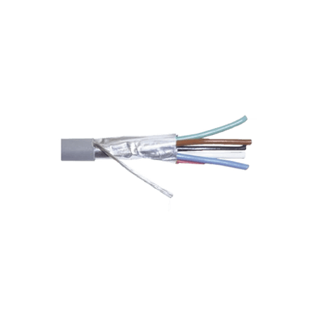 Cable Calibre 22, CMR, 6 Conductores, Blindado, 305 metros, Color Gris