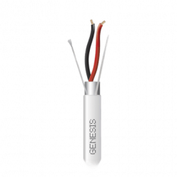 Bobina de 305 M de Cable 2 x 22 AWG BLINDADO / RISER / Color Blanco /