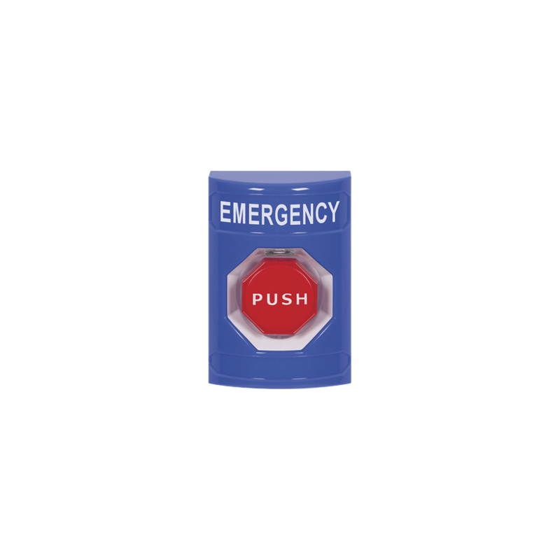Botón de Emergencia, Texto en Español, Policarbonato Súper Resistente,