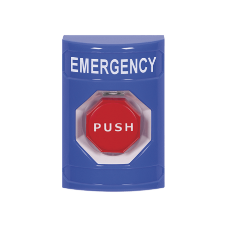 Botón de Emergencia, Texto en Español, Policarbonato Súper Resistente,