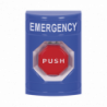 Botón de Emergencia, Texto en Español, Policarbonato Súper Resistente,