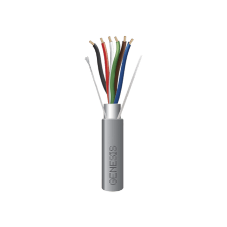 Bobina de 305 Metros de Cable  6 x 22 AWG / Blindado / Plenum de Color