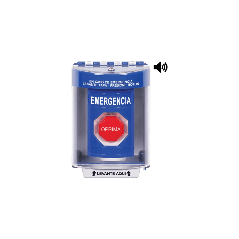Botón Multipropósito, Color Azul, De Superficie con Espaciador, C/Tapa