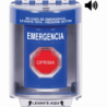 Botón Multipropósito, Color Azul, De Superficie con Espaciador, C/Tapa