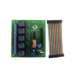 Tablilla interfaz de 5 relevadores con arnés 20x2 pines para Raspberry