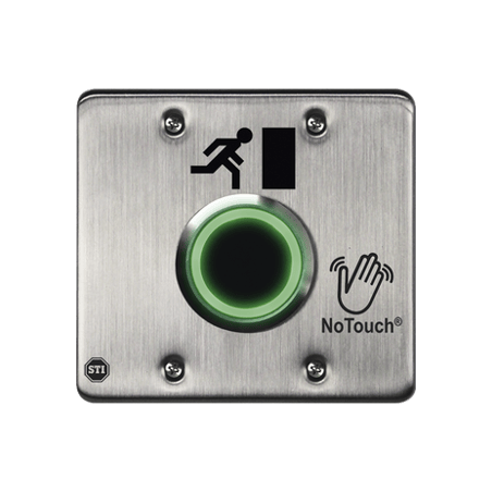 Interruptor IR NoTouch de Acero Inoxidable, Salida Doble, Símbolo de P