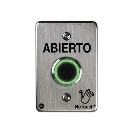 Interruptor IR NoTouch de Acero Inoxidable, De un solo grupo, ABIERTO