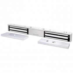 CERRADURA ELECTROMAGNÉTICA DE 600 LB, PUERTA DOBLE, SENSOR DE ADHERENC