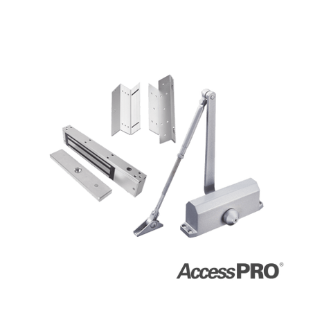 KIT INC CHAPA MAGNETICA DE 600LBS  / MONTAJE TIPO Z Y L  / CIERRA PUER