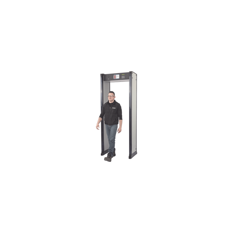 Arco Detector de Metales de 18 Zonas con Anclaje para Fijarse al Piso.