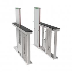 Barrera peatonal abatible (tipo swing) con detector de metales integra
