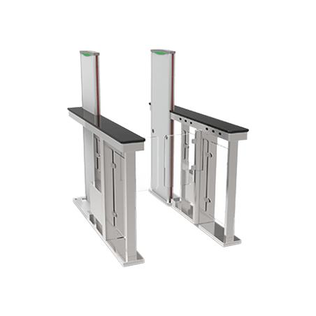Barrera peatonal abatible (tipo swing) con detector de metales integra