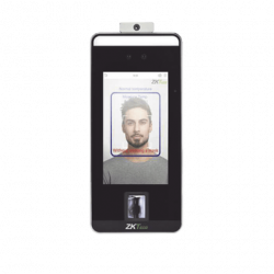 Terminal de reconocimiento Facial, Palma, Huella Digital y temperatura