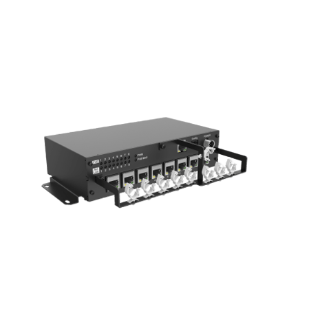 Switch PoE conexión RJ45 compatible con soluciones móviles.