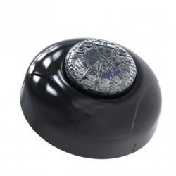 Estrobo Oculto de 12 LED, Brida negra, 12 Vcd, Rojo/Azul, Lente transp