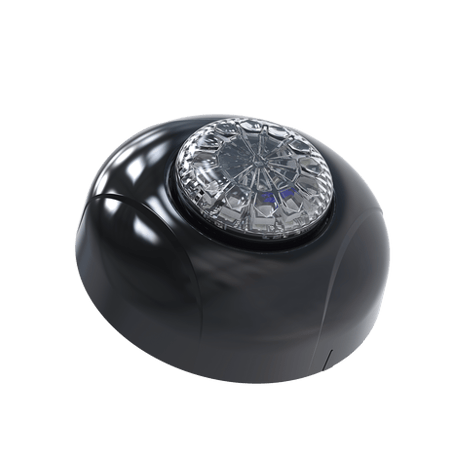 Estrobo Oculto de 12 LED, Brida negra, 12 Vcd, Rojo/Azul, Lente transp