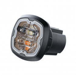 Estrobo Oculto, 6 LED, rojo/azul, SAE Clase I, Empotrable, lente trans