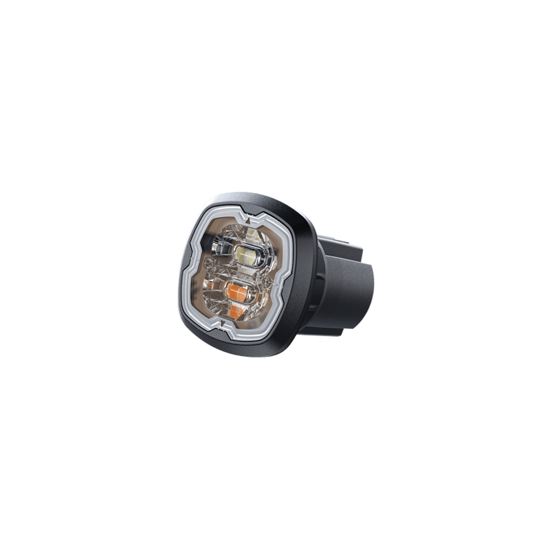 Estrobo Oculto, 6 LED, rojo/azul, SAE Clase I, Empotrable, lente trans