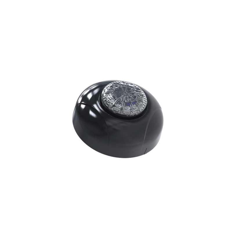 Estrobo Oculto de 12 LED, Brida negra, 12 Vcd, Clara, Lente transparen