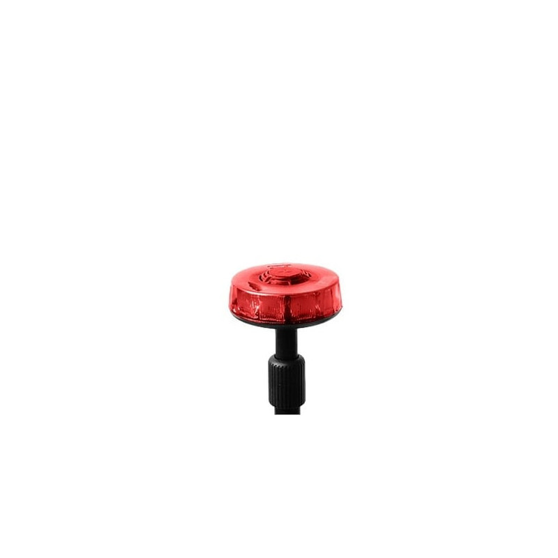 Luz telescópica trasera roja con mástil de 3 secciones, 15 LEDs en tec