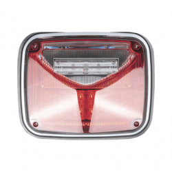 Luz de advertencia de 8 X 6, Color Rojo, Con Luz de Trabajo Clara, Ide