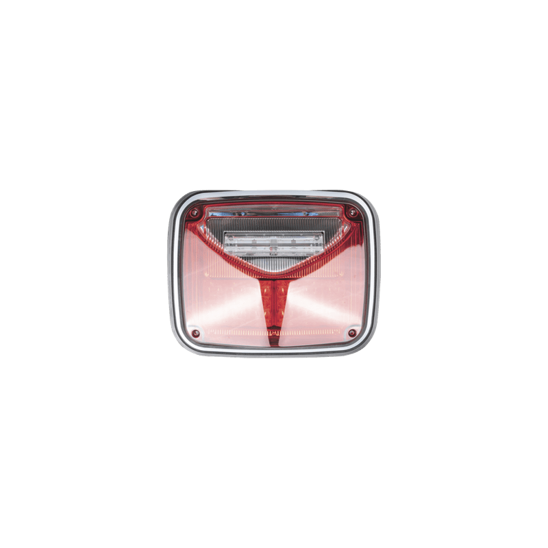 Luz de advertencia de 8 X 6, Color Rojo, Con Luz de Trabajo Clara, Ide