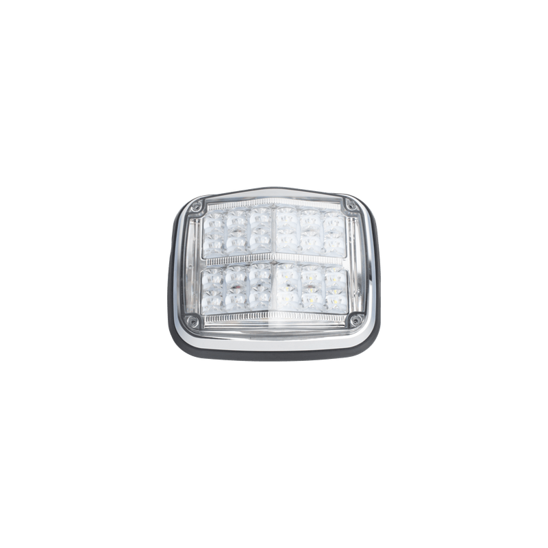 Luz de advertencia de 8 X 6, Color Rojo / Claro, SAE,  IP67, Ideal par