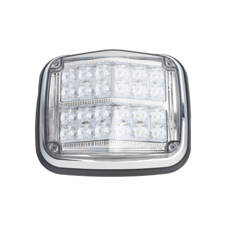 Luz de advertencia de 8 X 6, Color Rojo / Claro, SAE,  IP67, Ideal par
