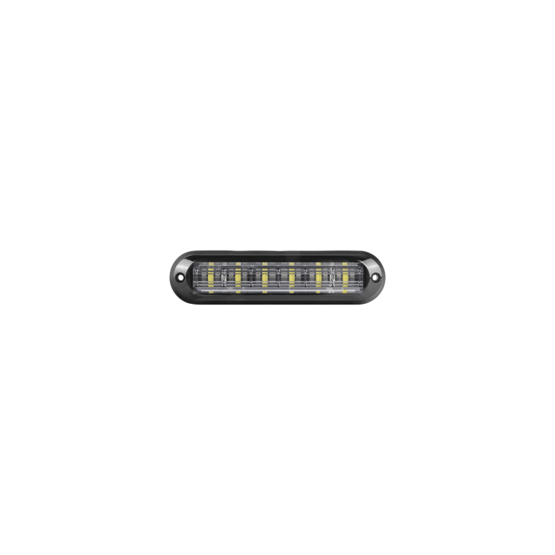 Luz Auxiliar Ultra Brillante  IP67 de 6 LEDs, Color Rojo/Azul, con mic