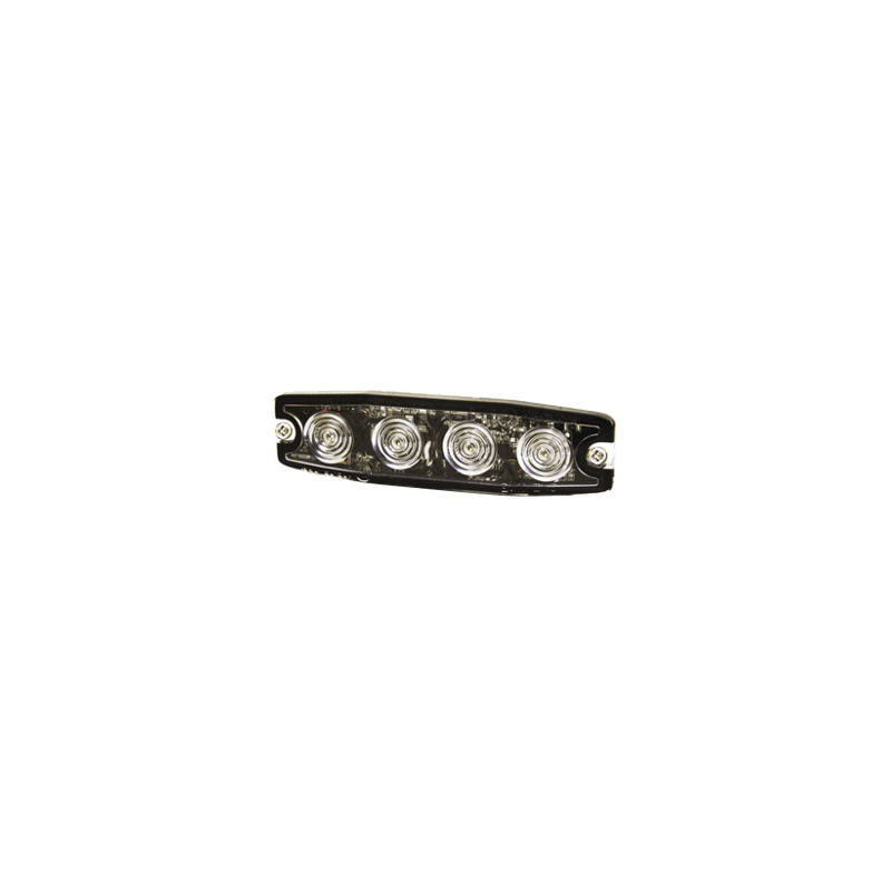 Luz Auxiliar de 4 LED, ámbar, SAE Clase I, Lente transparente