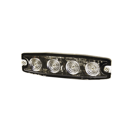 Luz Auxiliar de 4 LED, ámbar, SAE Clase I, Lente transparente
