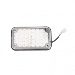 Luz de Advertencia de 6X4, Bicolor Rojo/Claro, Ideal para Ambulancias