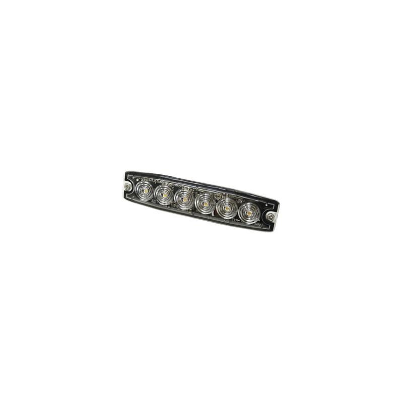 Luz Auxiliar de 6 LED, ámbar, SAE Clase I, lente transparente