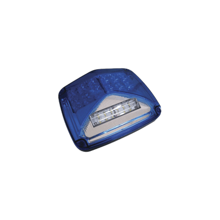 Luz de advertencia de 8 X 6, Color Azul, Con Luz de Trabajo Clara, Ide