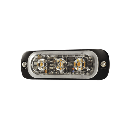 Luz Auxiliar de 3 LED, Roja, SAE, 12-24 Vcd, Lente transparente