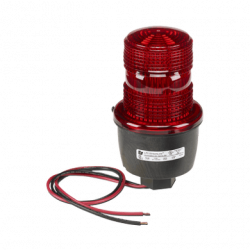 Luz de advertencia LED serie Streamline, 24 Vcc, montaje en tubo, rojo