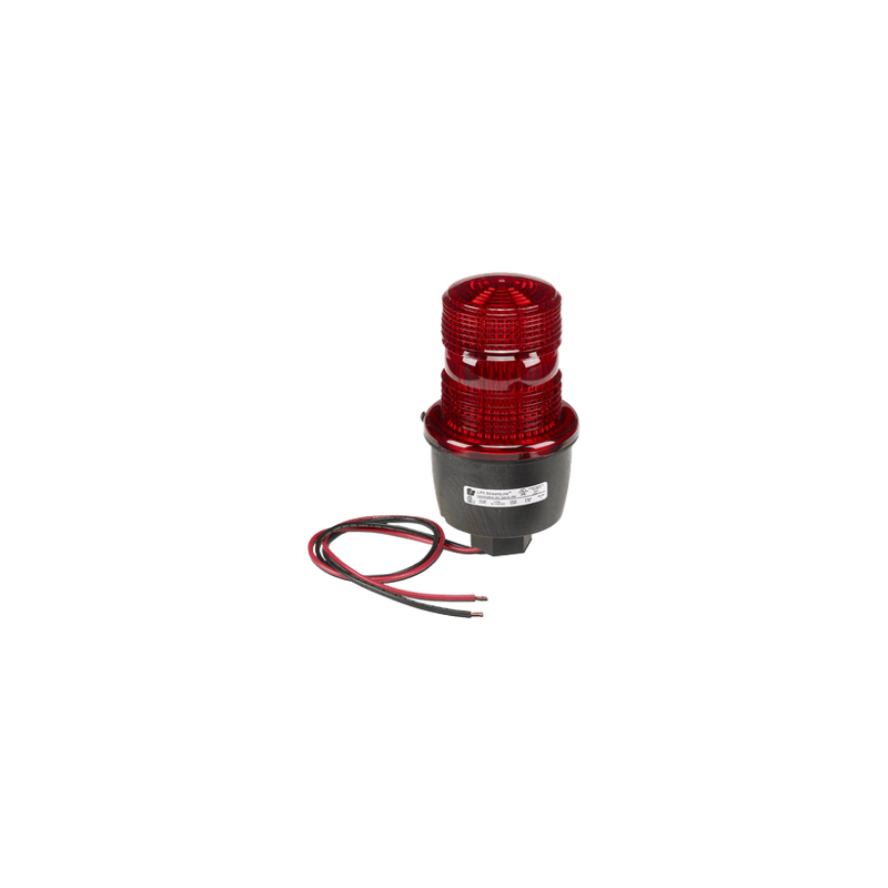 Luz de advertencia LED serie Streamline, 24 Vcc, montaje en tubo, rojo